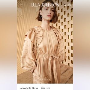 Ulla Johnson Annabella Dress, size 6, tags never worn, macadamia